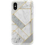 Sharp Lines | Geo White and Gold Marble Case
