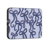 Love Me Knot | Blue Bow Laptop Case