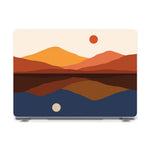 Opposites Attract | Day & Night Colorblock Mountains Laptop Shell
