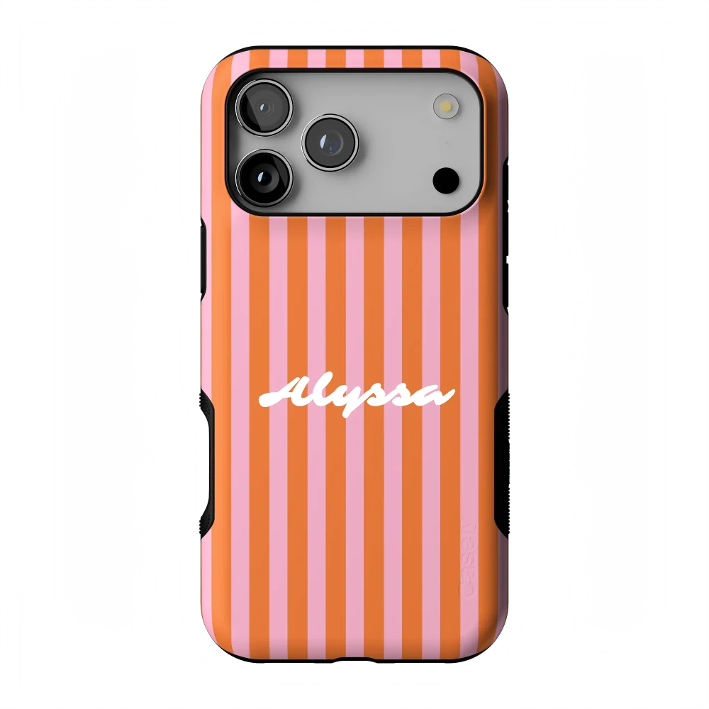 Perfect Stripes | Orange & Pink Stripes Case