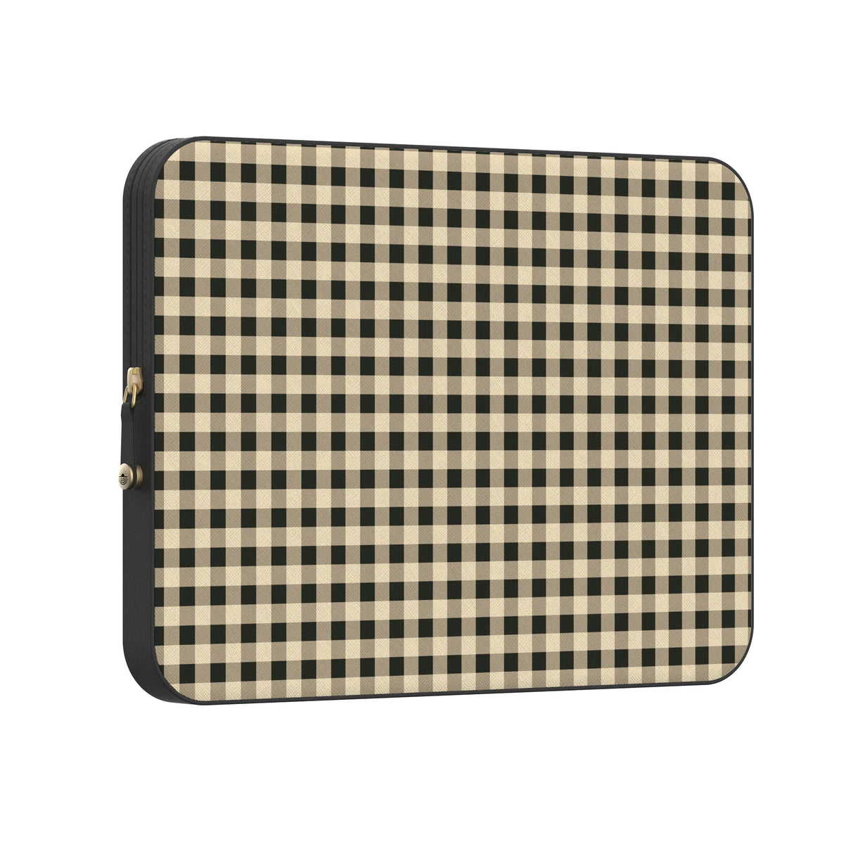 Cedar Lane | Black & Cream Gingham Laptop Case