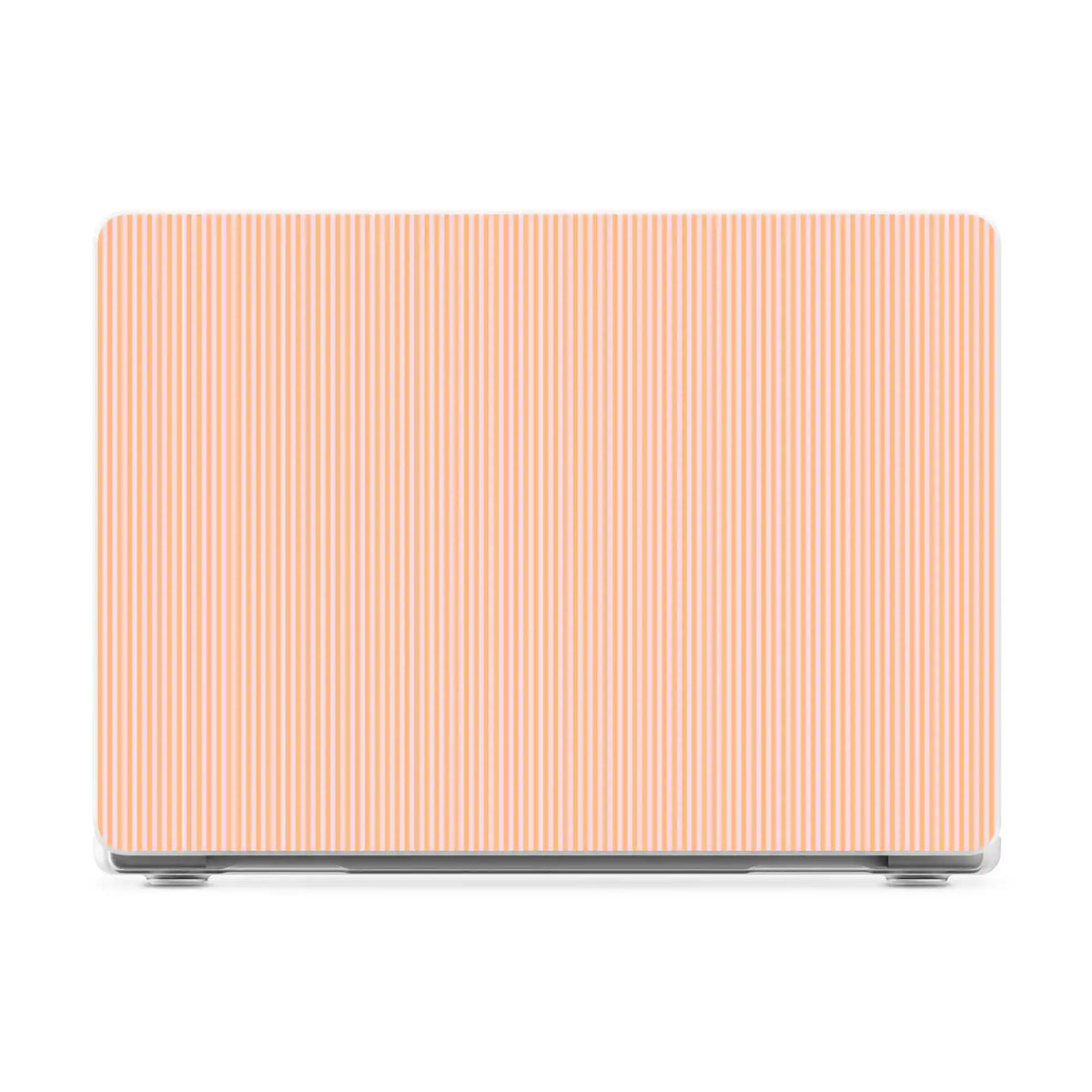 Stripes and the City | Orange & Pink Pinstripe Laptop Shell
