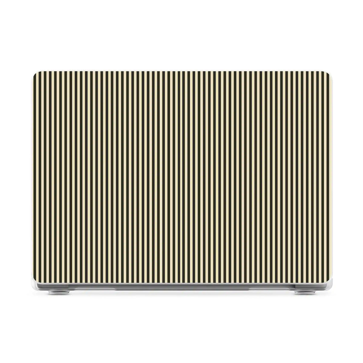 Stripes and the City | Black Pinstripes Laptop Shell