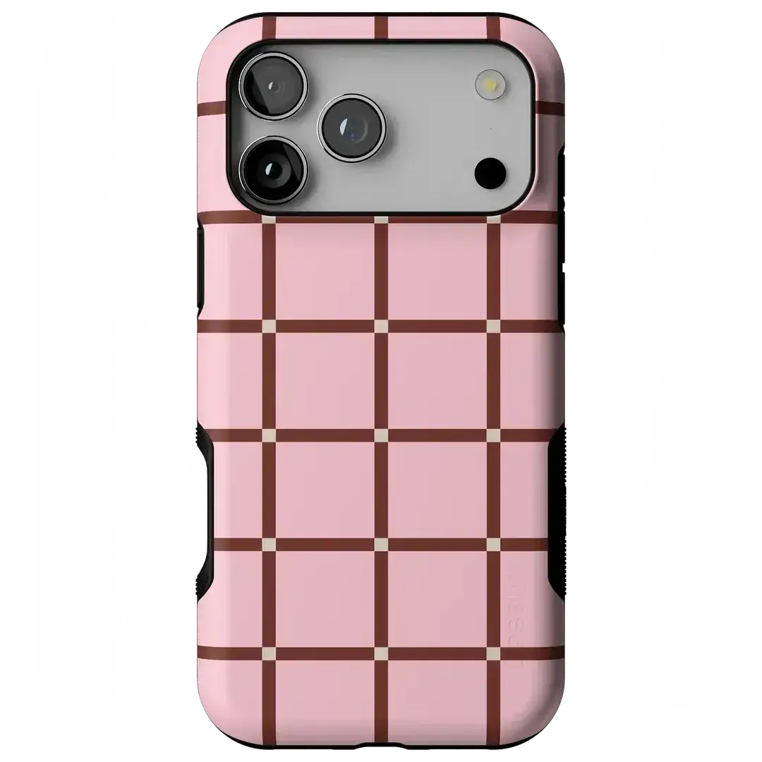 Uptown Gridlock | Pink Checkerboard Case