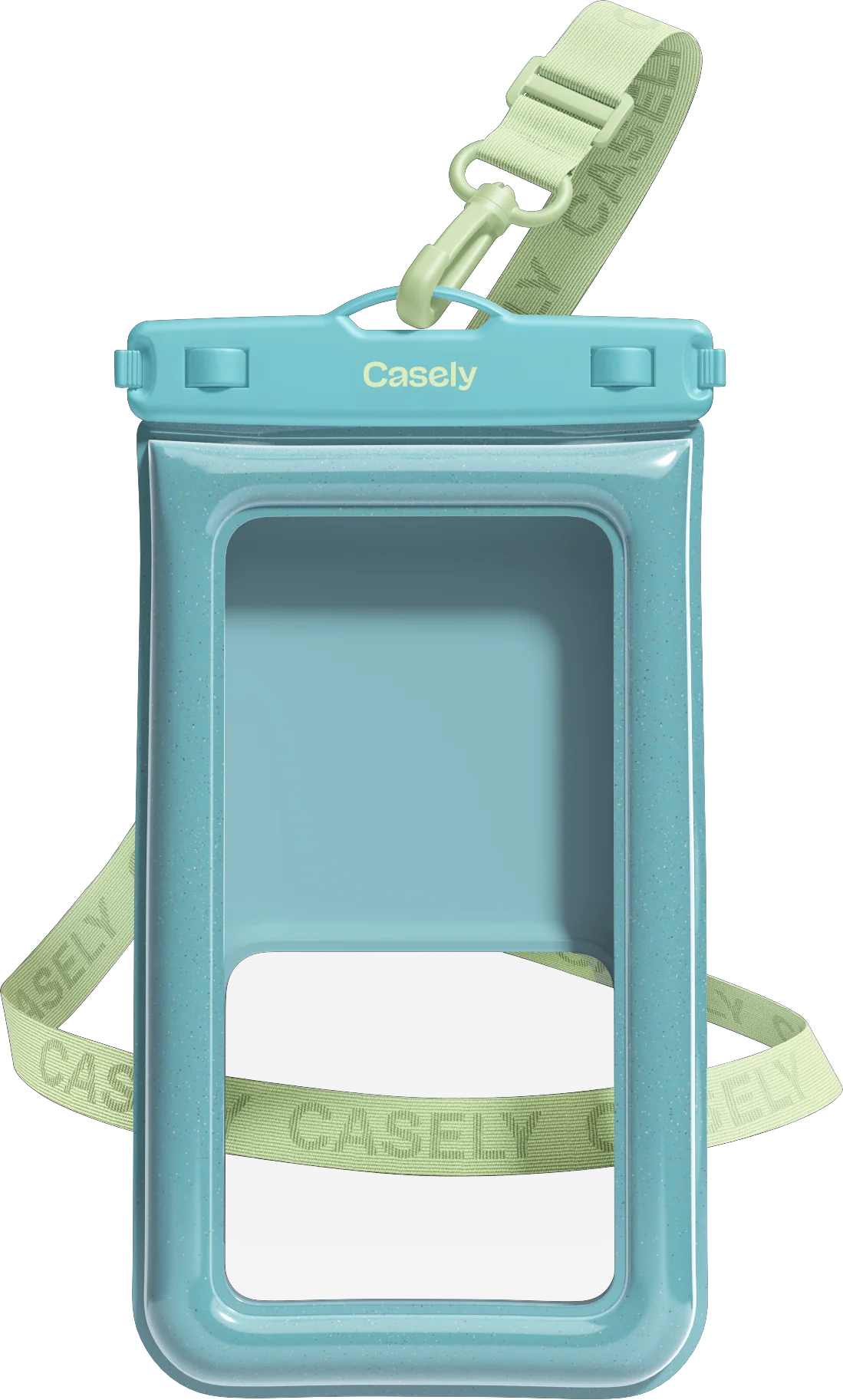 AquaBuddy | Aquamarine Ocean Blue Shimmer Waterproof Phone Pouch