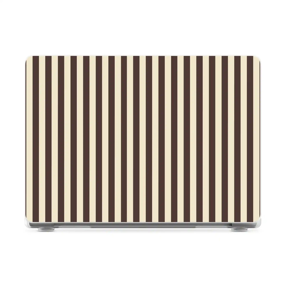 S'more Stripes | Brown Striped Laptop Shell