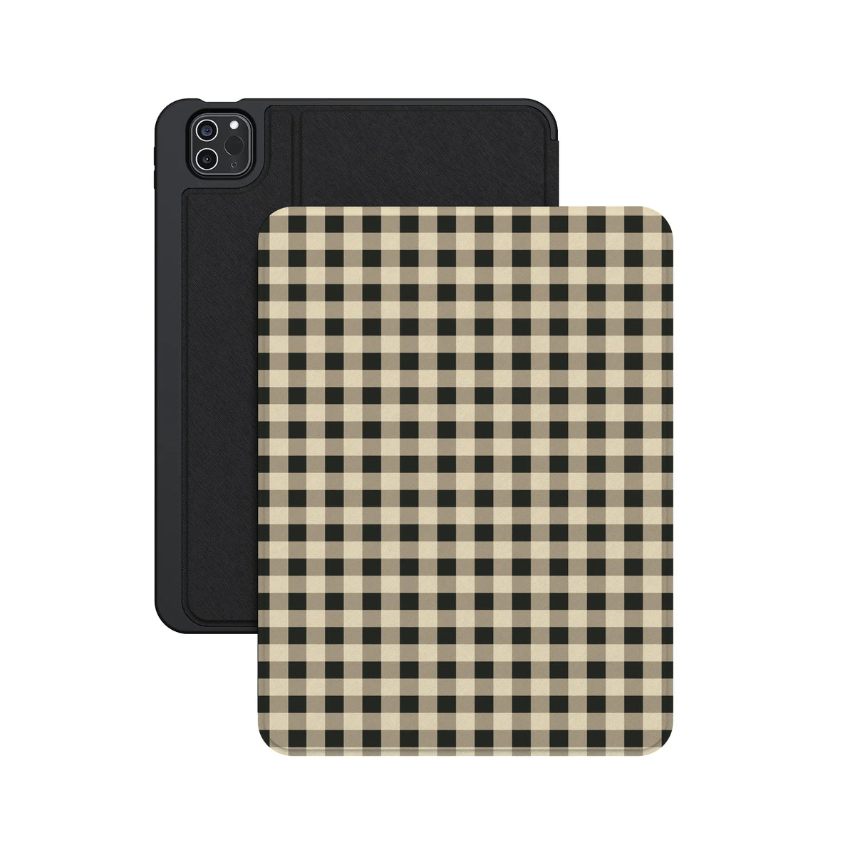 Cedar Lane | Black & Cream Gingham iPad Case